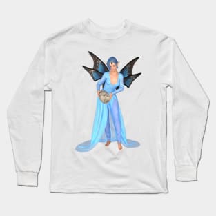 Aquarius woman girl fairy faerie elf water carrier Long Sleeve T-Shirt